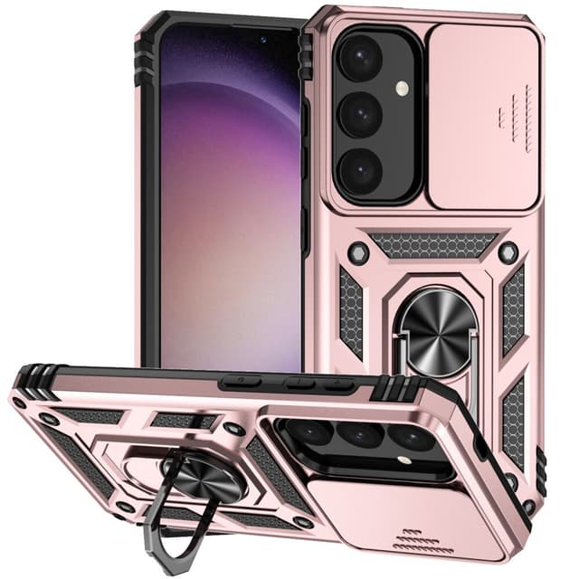 SKALO Samsung S24 Armor hybridi metallirengas kameran liukusäädin - Ruusukulta