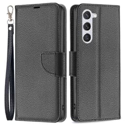 SKALO Samsung S24 Litchi Flip Cover - Sort
