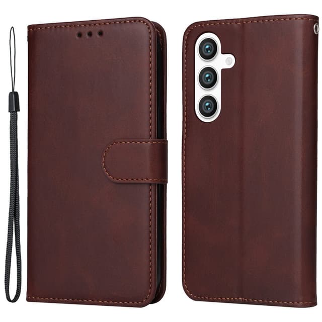 SKALO Samsung S24 PU-nahkainen Lompakkokotelo - Ruskea