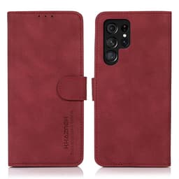 SKALO Samsung S24 Ultra KHAZNEH Pungetui i PU-læder - Rød