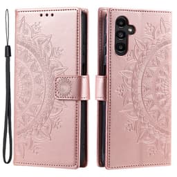 SKALO Samsung A05s 4G Mandala Plånboksfodral - Roséguld