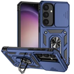 SKALO Samsung S24 Armor hybridi metallirengas kameran liukusäädin - Sininen