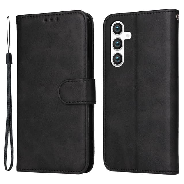 SKALO Samsung S23 FE PU-Läder Plånboksfodral - Svart