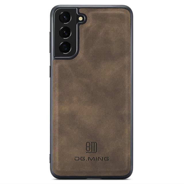 DG.MING Samsung S24 Premium PU-nahka Hybridi Suojakuori - Ruskea