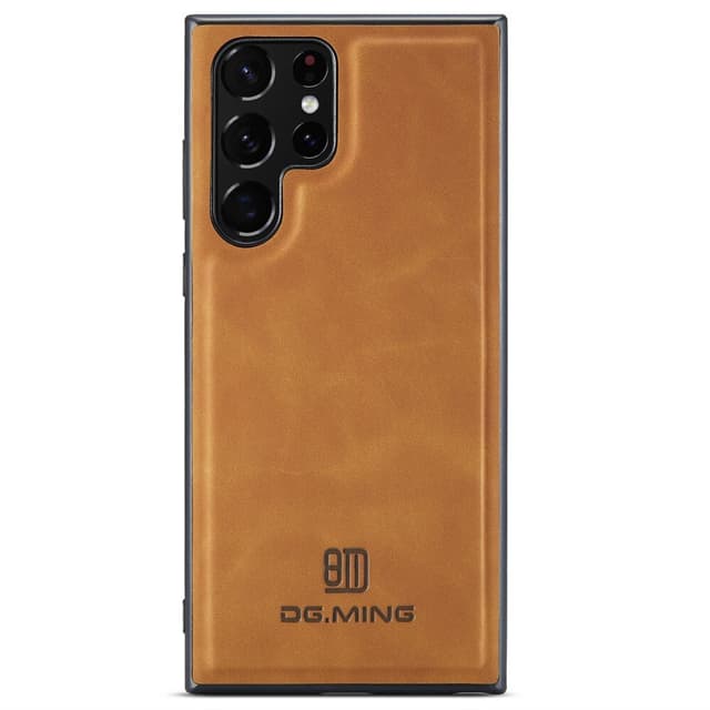 DG.MING Samsung S24 Ultra Premium PU-læder Hybrid Cover - Brun