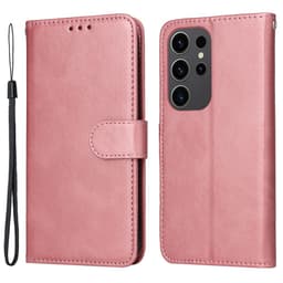 SKALO Samsung S24 Ultra PU-læder Pungetui - Pink