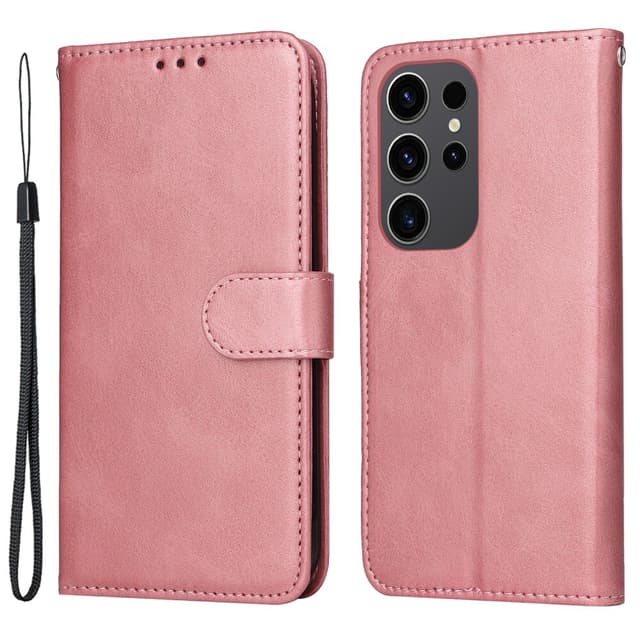 SKALO Samsung S24 Ultra PU-nahkainen Lompakkokotelo - Pinkki