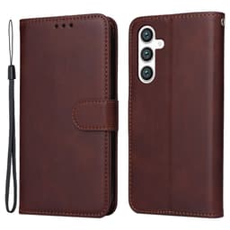 SKALO Samsung S23 FE PU-nahkainen Lompakkokotelo - Ruskea