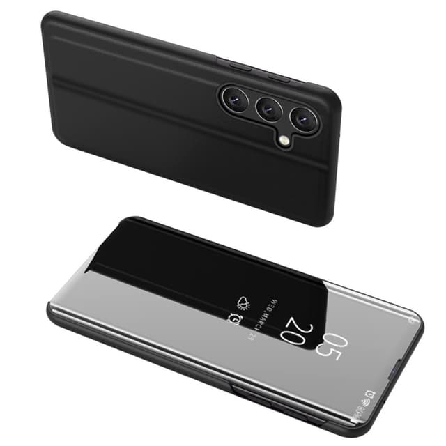SKALO Samsung A05s 4G Clear View Mirror Etui - Sort