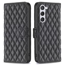 SKALO Samsung S24 BINFEN COLOR Tikattu Lompakko - Musta