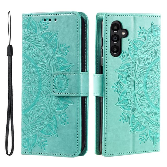 SKALO Samsung S23 FE Mandala Flip Cover - Turkis