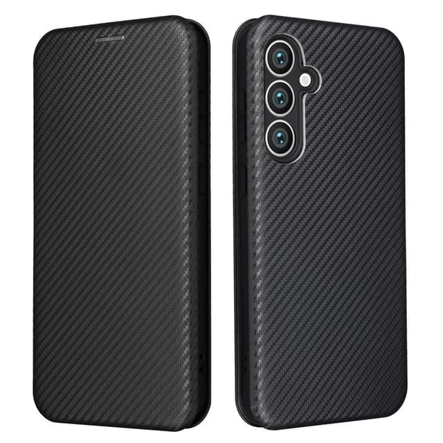 SKALO Samsung S23 FE Carbon Fiber Pungetui - Sort