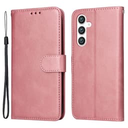 SKALO Samsung S23 FE PU-Läder Plånboksfodral - Rosa