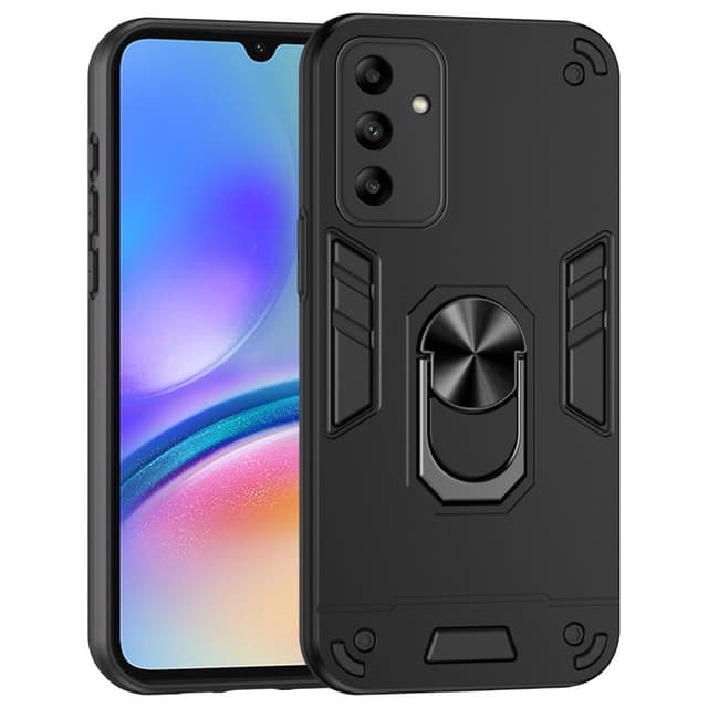 SKALO Samsung A05s 4G Armor Hybrid metal ring cover - Sort