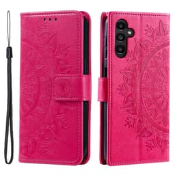 SKALO Samsung A05s 4G Mandala lompakkokotelo - Cerise