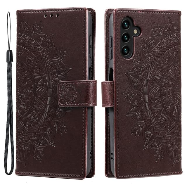 SKALO Samsung A05s 4G Mandala Flip Cover - Brun