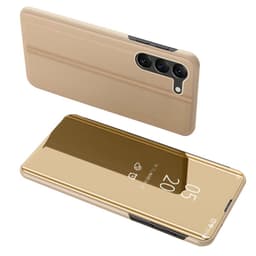 SKALO Samsung S24+ Clear View Spegel fodral - Guld