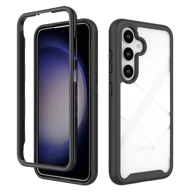 SKALO Samsung S24 Shockproof Clear Hybrid Skal - Svart