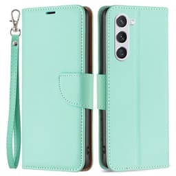 SKALO Samsung S24 Litchi Flip Cover - Turkis
