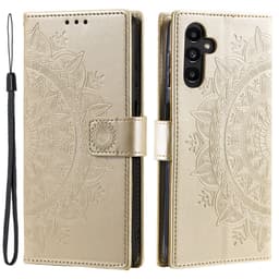 SKALO Samsung S24 Mandala Flip Cover - Guld
