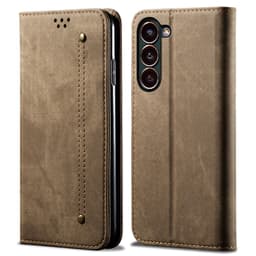 SKALO Samsung S24 Jeans Lompakkokotelo - Khaki