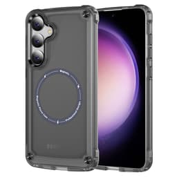 SKALO Samsung S24 Transparent TPU Magnet/Metal Cover - Sort
