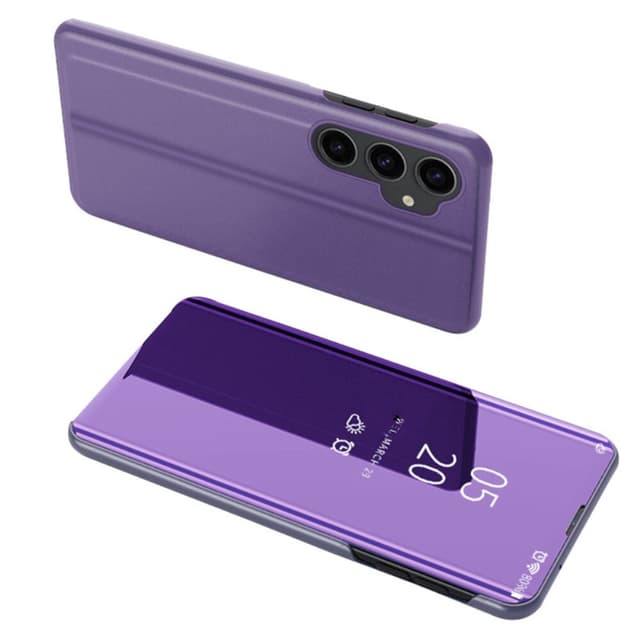 SKALO Samsung S23 FE Clear View Spegel fodral - Lila