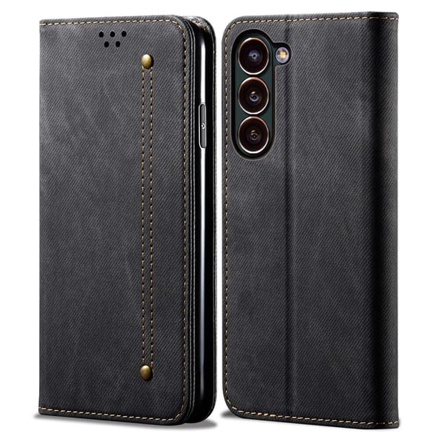 SKALO Samsung S24+ Jeans Lompakkokotelo - Musta