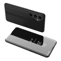 SKALO Samsung S23 FE Clear View Mirror Lompakko - Musta