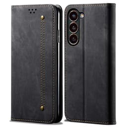 SKALO Samsung S24 Jeans Flip Cover - Sort