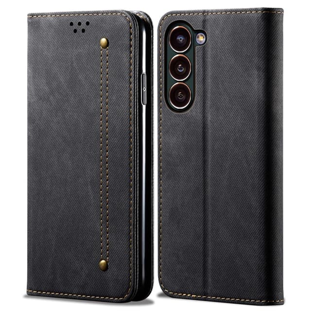 SKALO Samsung S24 Jeans Lompakkokotelo - Musta