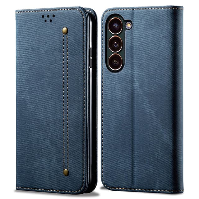 SKALO Samsung S24 Jeans Plånboksfodral - Blå