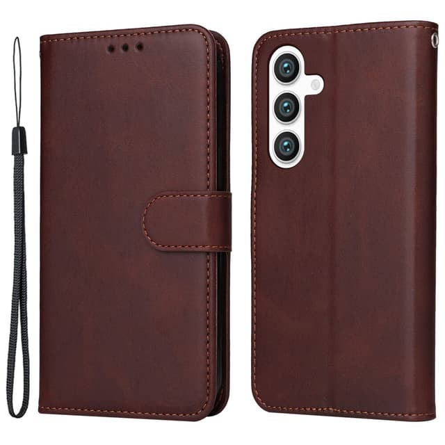 SKALO Samsung S24+ PU-Läder Plånboksfodral - Brun