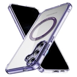 SKALO Samsung S24+ Väri Puskurin Magnet Suojakuori - Violetti