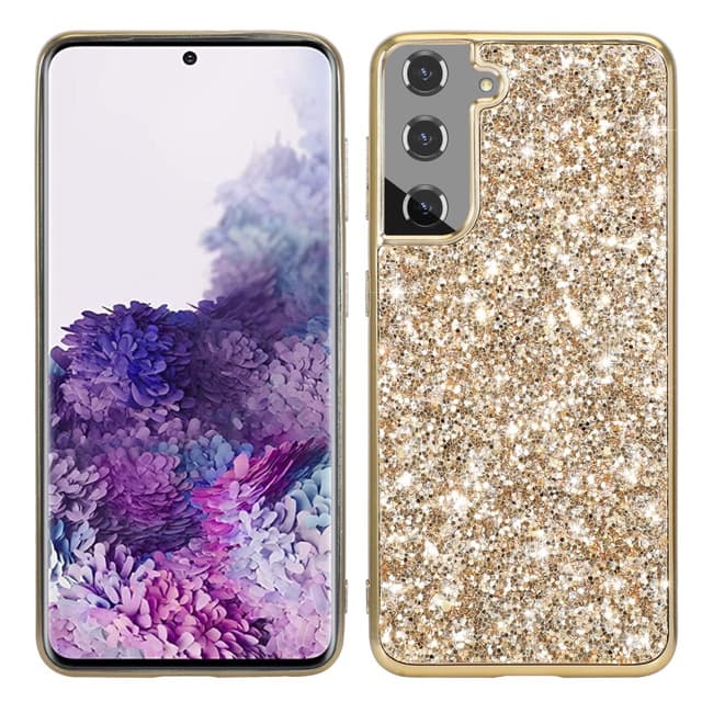 SKALO Samsung S24 Glitter TPU Skal - Guld
