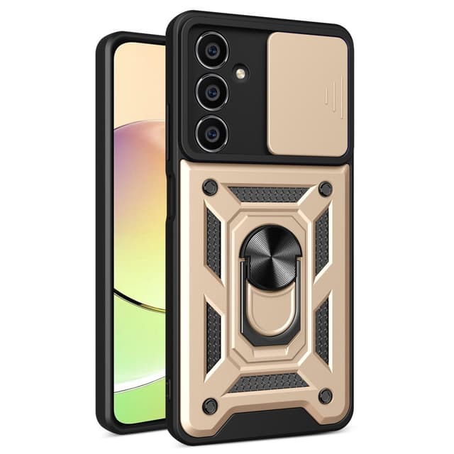 SKALO Samsung A05s 4G Armor Hybrid Metal Ring Camera Slider - Guld