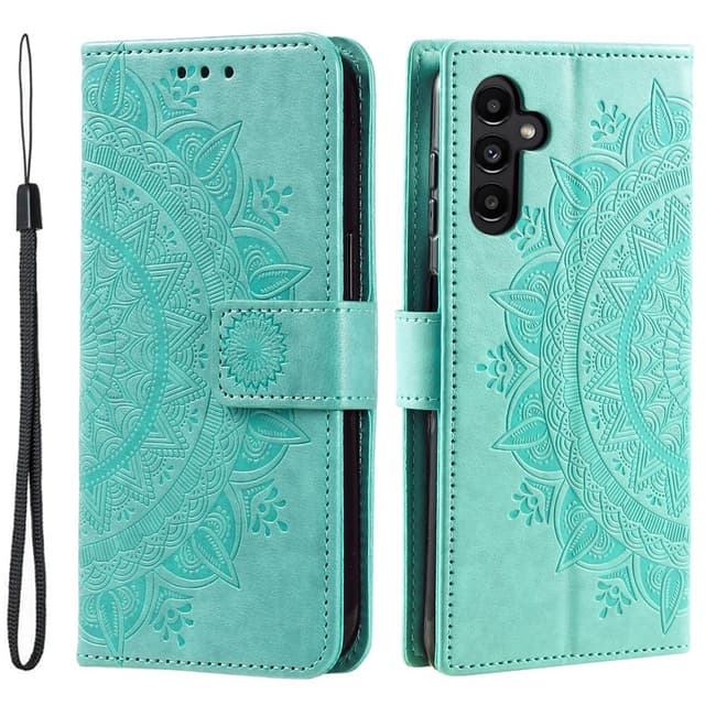 SKALO Samsung S24 Mandala Plånboksfodral - Turkos