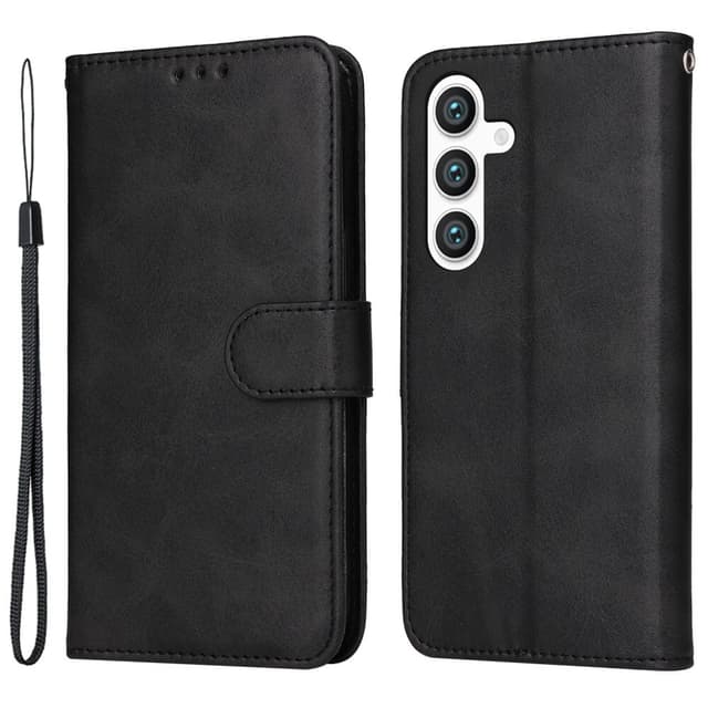 SKALO Samsung S24+ PU-Läder Plånboksfodral - Svart