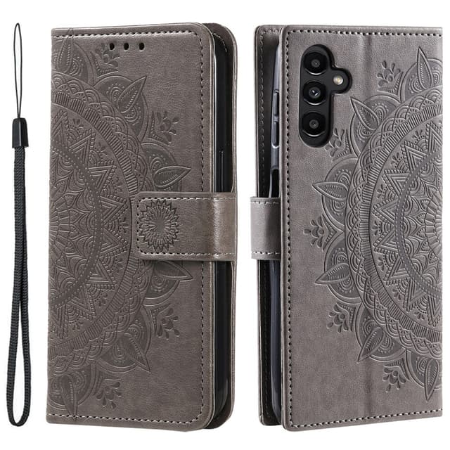 SKALO Samsung S24+ Mandala Plånboksfodral - Grå