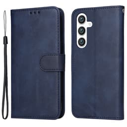 SKALO Samsung S24+ PU-nahkainen Lompakkokotelo - Sininen