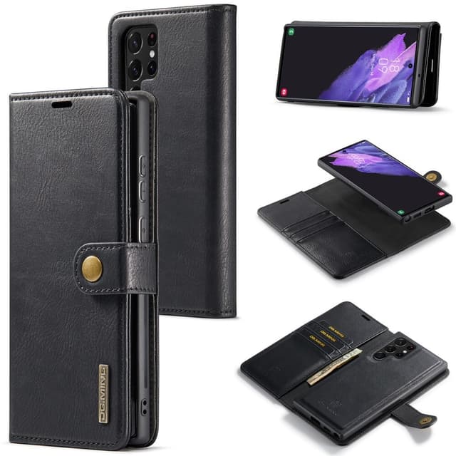 DG MING Samsung S24 Ultra 2-i-1 Magnet Pungetui - Sort