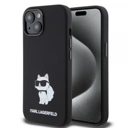 Karl Lagerfeld iPhone 15 Deksel Choupette NFT Svart