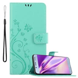 Samsung Galaxy J5 2017 Pungetui Cover Blomster (Turkis)