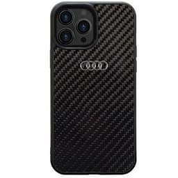 Audi iPhone 14 Pro Max Cover Carbon Fiber Sort