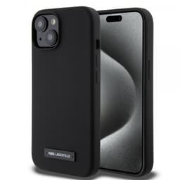 Karl Lagerfeld iPhone 15 Skal Liquid Silicone MagSafe Svart