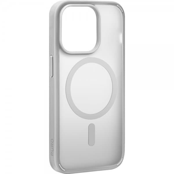 Puro iPhone 15 Pro Deksel Gradient MagSafe Sølv