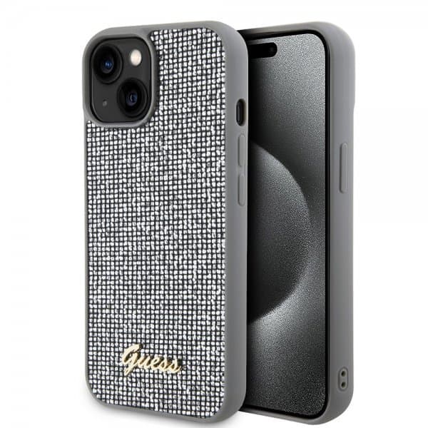 Guess iPhone 15 Skal Square Mirror Silver
