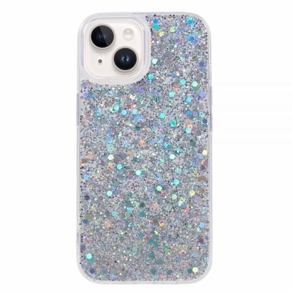 Nordic Covers iPhone 15 Deksel Sparkle Series Stardust Silver