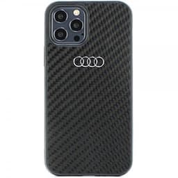 Audi iPhone 12/iPhone 12 Pro Cover Carbon Fiber Sort