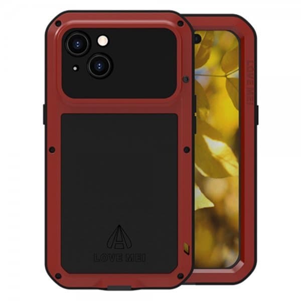 Love Mei iPhone 15 Skal Powerful Case Röd